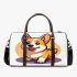 Cute corgi simple line drawing 3d travel bag