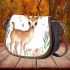 Cute deer with flowers saddle bag