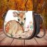 Cute deer with flowers saddle bag