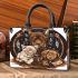 Cute dogs and cats with dream catcher drink coffee small handbag