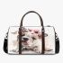 Cute english bulldog puppy with pink flower crown 3d travel bag