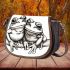 Cute frog couple in love saddle bag