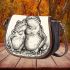 Cute frog couple in love saddle bag