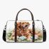 Cute golden retriever dog with easter eggs 3d travel bag