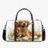 Cute golden retriever dog with easter eggs 3d travel bag