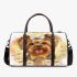 Cute happy smiling long haired blonde yorkie with bow in hair 3d travel bag