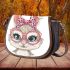 Cute kawaii bunny with pink glasses saddle bag