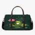 Cute kawaii frog standing on the edge 3d travel bag