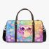 Cute kawaii owl with big eyes and a purple heart 3d travel bag