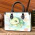 Cute kawaii turtle surrounded by bubbles small handbag