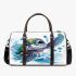 Cute kawaii turtle surrounded by bubbles 3d travel bag