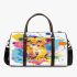 Cute lion cub in the style of abstract art on watercolor paper 3d travel bag