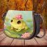 Cute little frog in the water saddle bag