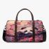 Cute little panda surrounded by pink cherry blossoms 3d travel bag