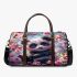 Cute little panda under a pink cherry blossom tree 3d travel bag
