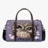 Cute owl cartoon big eyes yellow stars on its head 3d travel bag