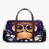 Cute owl cartoon with big eyes and yellow stars on its head 3d travel bag