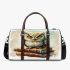 Cute owl sitting on top of books 3d travel bag