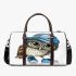 Cute owl wearing a blue cap and shoes 3d travel bag