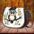 Cute owl wearing glasses saddle bag