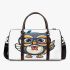 Cute owl wearing glasses and holding an octane pen 3d travel bag