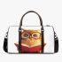 Cute owl wearing glasses reading books 3d travel bag