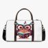 Cute owl wearing glasses reading books 3d travel bag