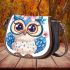 Cute owl with big eyes saddle bag