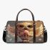Cute owl with big eyes holding an ice cream 3d travel bag