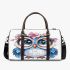 Cute owl with big eyes pink flowers on its head 3d travel bag