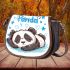 Cute panda in a cartoon style saddle bag