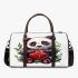 Cute panda making a heart with its hands 3d travel bag