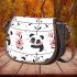Cute panda pattern simple and cute saddle bag