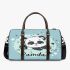 Cute panda rolling on the ground 3d travel bag