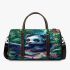 Cute panda wearing headphones 3d travel bag