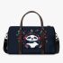 Cute panda wearing headphones is listening to music 3d travel bag