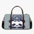 Cute panda with kitten on its head 3d travel bag