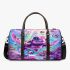 Cute pink and purple baby turtle family surrounded 3d travel bag