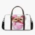 Cute pink yorkshire terrier in a cupcake 3d travel bag