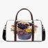 Cute pug dog inside a flower bucket 3d travel bag