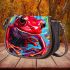 Cute red frog graffiti style saddle bag