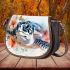 Cute turtle in the watercolor style saddle bag