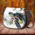 Cute turtle in the watercolor style saddle bag