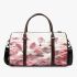 Cute white bunnies with pink flowers 3d travel bag