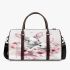 Cute white bunnies with pink flowers 3d travel bag