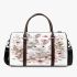 Cute white bunnies with pink flowers 3d travel bag