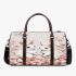 Cute white bunnies with pink flowers 3d travel bag