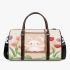 Cute white bunny surrounded by colorful tulips 3d travel bag