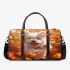 Cute white puppy running in the flower sea 3d travel bag