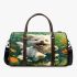 Cute white puppy running in the flower sea 3d travel bag